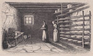 Une fromagerie, du Magasin Pittoresque, vers 1852 - Charles Tamisier