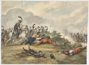 Maréchal Blücher à la bataille de Ligny le 16 juin 1815, 1818 - Charles Turner Warren