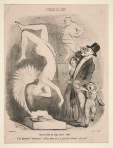 Exposition de Sculpture 1849, de la série Croquis du Jour publiée dans Le Charivari