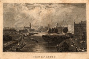 Vue de Leeds, gravée par J. Cousen, avant 1827 - Charles West (after) Cope
