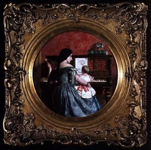 La première leçon de piano - Charles West (attr. to) Cope
