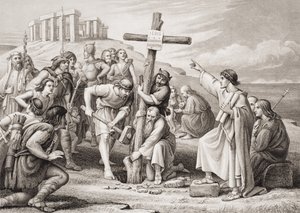 La première prédication du christianisme en Grande-Bretagne, de 