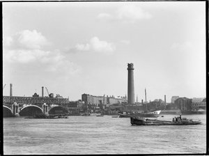 Tour de Tir et Usine de Plomb, Belvedere Road, Lambeth, Londres, 1936 - Charles William Prickett