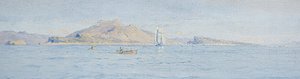 Une journée ensoleillée au large de la côte, Villefranche-sur-Mer, vers 1885 - Charles William Wyllie