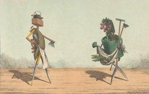 Outils animés, Pl. 1, dédié aux charpentiers et jardiniers de Grande-Bretagne, 1811