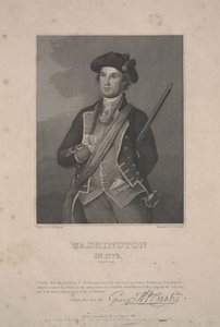 Washington en 1772, dessiné par Anson Dickinson (gravure sur acier)