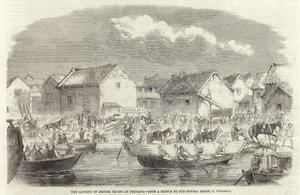 Le Débarquement des Troupes Britanniques à Pehtang