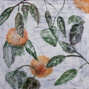 Oranges et feuilles vertes - Charlotte Olsson