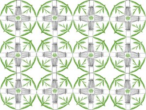 Motif répétitif de matcha, 2018 - Charlotte Orr