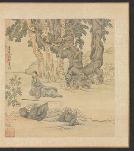 Portrait de Zhongqing dans un paysage - Chen Hongshou