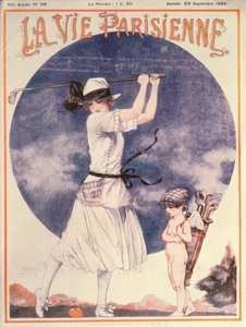 Couverture de La Vie Parisienne, Femme jouant au golf - Cheri Herouard