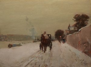 Le long de la Seine, hiver
