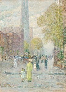 Flèches de la cathédrale, matin de printemps - Childe Frederick Hassam