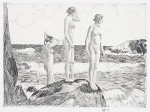 Baigneurs en haute mer - Childe Frederick Hassam