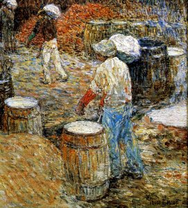 New York, porteurs de hod - Childe Frederick Hassam