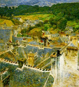 Toits, Pont-Aven, Bretagne - Childe Frederick Hassam