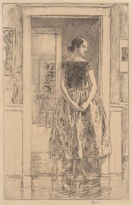 Fille en robe moderne - Childe Hassam