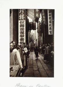 Scène de Rue à Canton, vers 1870 (tirage albuminé)