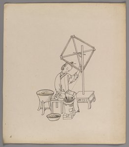 Album de feuilles séparées : Culture et production de la soie - Chinese School