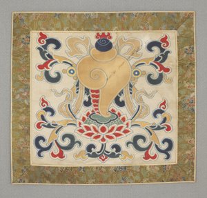 Huit objets précieux bouddhistes, conque, 17e siècle - Chinese School