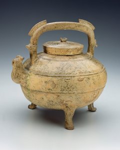Bouilloire en poterie émaillée, période des Royaumes combattants - Chinese School
