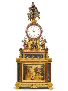 Horloge impériale frappante, musicale et automate "Immortel taoïste", ateliers de Guangzhou, période Qianlong, 1736-95
