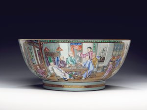 Bol à punch rare et massif, c.1775 - Chinese School