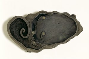 Pierre à encre Tuan en forme de coquille de conque, dynastie Ching, fin XIXe à début-milieu XIXe siècle - Chinese School