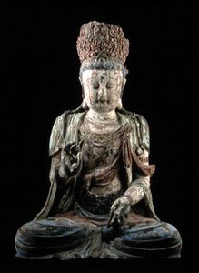 Grand bodhisattva assis avec les mains levées, dynastie Jin (1115-1234)