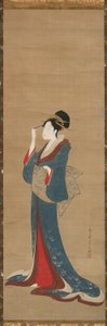 Beauté remplaçant sa barrette - Chobunsai Eishi