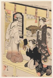 Hana no En, des Huit Vues du Genji Déguisé, vers 1790