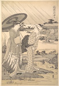 Ono no Komachi priant pour la pluie - Chobunsai Eishi