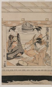 Fête sur le bateau de plaisance Kawaichimaru - Chobunsai Eishi