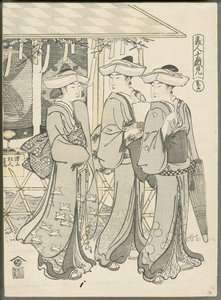 Femmes allant au théâtre - Chobunsai Eishi