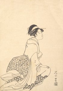 Une femme agenouillée