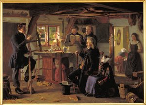 Les Mormons visitant un charpentier de campagne