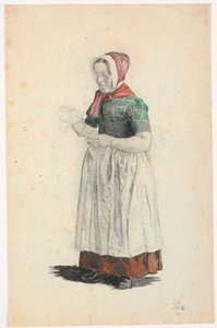 Femme paysanne debout versant dans un verre - Christen Dalsgaard