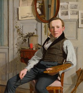 Néerlandais : Portrait du peintre paysagiste Frederik Sødring Portrait de Frederik Sødring