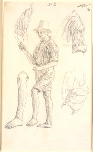Un pêcheur. Et études pour le même