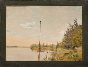 Vue de Dosseringen près du lac Sortedam vers Nørrebro. Étude