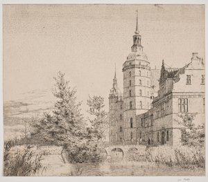 Château de Frederiksborg. Partie près du Pont de la Monnaie - Christen Købke