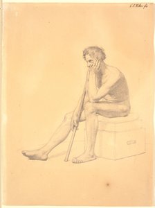 Modèle masculin assis - Christen Købke