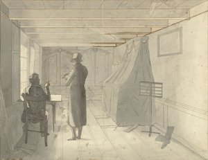 Intérieur avec deux hommes dont un dessinateur - Christiaan Andriessen