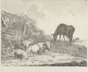 Paysage avec bétail