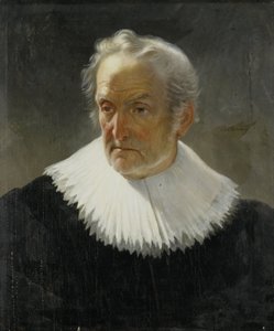Un vieil homme en costume du 17e siècle