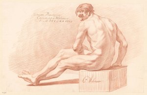 Homme nu assis, vu de côté (3e prix 1778)