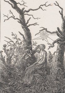 Femme assise avec une toile d