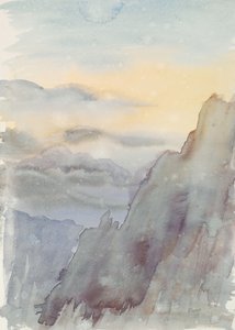 Mountain Bliss - PaiyunTing II, 2015 (aquarelle sur papier)