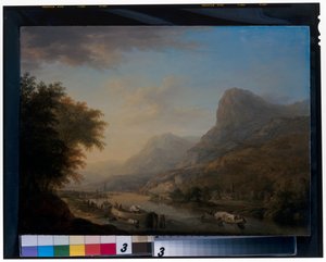 Paysage fluvial montagneux