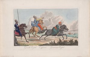 Cosaque de la Garde, Officier et Cosaque - Christian Gottfried Heinrich Geissler